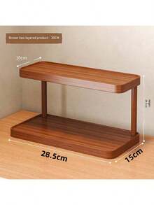 现代简约双层置物架，桌面化妆品收纳架，厨房/茶/咖啡杯展示架 - 彩色 - 查看 11