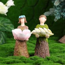 Fairy Garden Figurines Resin Bird Feeder Statue for Outdoor Lawn, Yard  Patio Ornament - Rosa - Ver 6