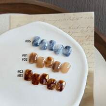 MIANEL 10毫升冬季美拉德龟甲凝胶琥珀色指甲油 2026新款流行色冰透明指甲油 黑色指甲 棕色指甲 新年美甲 UV灯美甲 美甲艺术 完美适用于美甲沙龙和DIY，送给女性和女孩的礼物 指甲凝胶胶水 美甲用品 - 彩色 - 查看 5