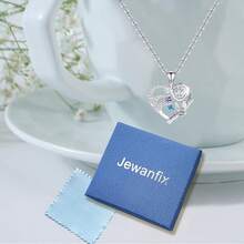 Collar para madre e hija, regalo de cumpleaños para mujer, regalo para mamá en el día de la madre, collar grabado para mujer., 18+2'', Acero inoxidable, Circonia cúbica - 1 - Ver 3