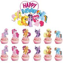Hasbro 蛋糕装饰 友谊就是魔法主题 儿童男孩生日派对用品 婴儿派对礼物 纸杯蛋糕插牌 - 彩色 - 查看 8