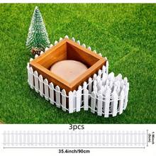 1pc Mini Wooden Garden Fence, White Peaked Decorative Fence, Suitable For DIY Craft Projects, Great For Halloween, Christmas, New Year Decorations, Planter & Vase Decor, Holiday Decor | Decorative Barrier | Delicate Craftsmanship, Outdoor Fence Decor - Multicolor - View 8