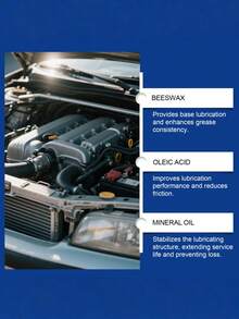 Multi-Purpose White Lithium Grease, Daily Multi-Functional Noise Reduction, Smooth Cleaning, Anti-Rust Lubricant