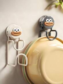 Gancho de Ventosa para Bacia Multiuso, Prateleira de Armazenamento para Banheiro para Uso Doméstico, Montagem na Parede Sem Furos, Organizador de Bacia com Ventosa Poderosa, Capacidade de Carga Pesada, À Prova d'Água e Resistente à Umidade