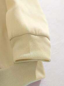 ClothesChristmas Fit Women Plus Size, Chicago Bear Head Print Sweatshirt, Round Neck Casual Sweatshirt, Suitable For Autumn And Winter, Plus Size Women's Loose And Comfortable Thanksgiving Fit WomenLoose And Comfortablewinter Clothes For Women - 杏色 - 查看 4