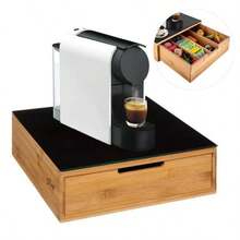 Coffee Capsule Storage Box - 竹製玻璃架 - 查看 3