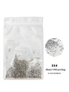 1440 قطعة مسامير بيضاء مسطحة القاع للتزيين متعددة الأغراض DIY لتخصيص ديكور الأظافر وأغطية الهواتف والملابس والمكياج وزجاجات المياه والترصيع - أبيض - مشاهدة 9