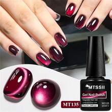 Mtssii 7毫升月光磁性猫眼凝胶指甲油，灰蓝色红色黑色，玻璃珠效果，秋冬美甲超亮泽，可卸UV凝胶指甲油，美甲沙龙专用 - 彩色 - 查看 12