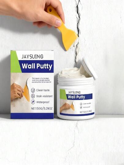 JAYSUING 墙面修补膏 - 专为高粘合力设计，可填充裂缝和孔洞，修复凹痕和缝隙，以及翻新墙面，适用于日常家居使用。