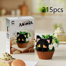 Assorted Realistic Building Block Flowers, Building Block Toys, Building Block Dogs, Building Block Cats, Building Block Rabbits, DIY Assembly, Creative Desktop Decor, Collectible Display Items, Suitable As Holiday And Birthday Gift Ideas For Friends - Animal and Floral Designs - View 15