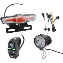 Ebike Headlight And Tail Light Sets LED Night Spotlight Cycling Modification Parts 48V/36V Front Rear Warning Lights Kit With E-Bike Headlight Turn Signal Rear Light 12V-72V Switch Compatible 24-48V For Enhanced Visibility And Safety During Night Riding And Urban Commuting - 2448v - View 7