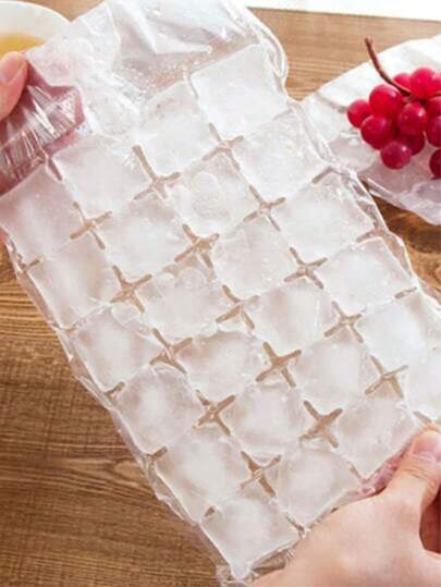 50pcs Household Ice Bag Ice Cube Mold Self Sealing Mouth Ice Bag Ice Grid Bag Ice Making Mold