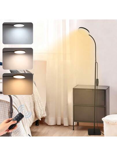 Yogle LED Vloer Lamp, Reading Lamp Model [120 LEDs, Modes 3000K 6000K 10 Brightness Settings] Adjustable Verlichting Bureau Flexible Swivel Neck Tube, Living Room, Bedroom Office view 4