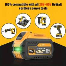 2 Pack 9.0Ah Replacement FOR DE   WALT DCB609 9.0Ah 20V/60V MAX Battery Compatible With DCB609 DCB606 DCB612 Lithium-Ion Battery New - Quantity: 2PACK - View 4