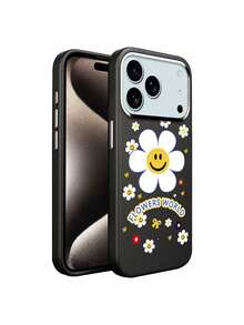 Leather Phone Case For IPhone 17 Pro Max And 17 Air With All-Around Protection, Smiling Sunflower Design, Made Of High-Quality PU+PC Material - Light Grey - View 4