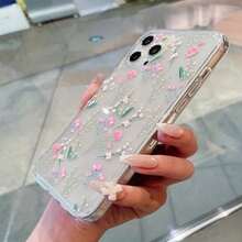 Pink And Yellow Flower Transparent TPU Protective Case Suitable For IPhone X XS XR XS Max 11 12 13 14 15 Pro Max Mobile Phone Shell - Protection And Fashion Accessories - Durable And Flexible DesignGIF-FOR-YOU - 1 cái - Xem 4