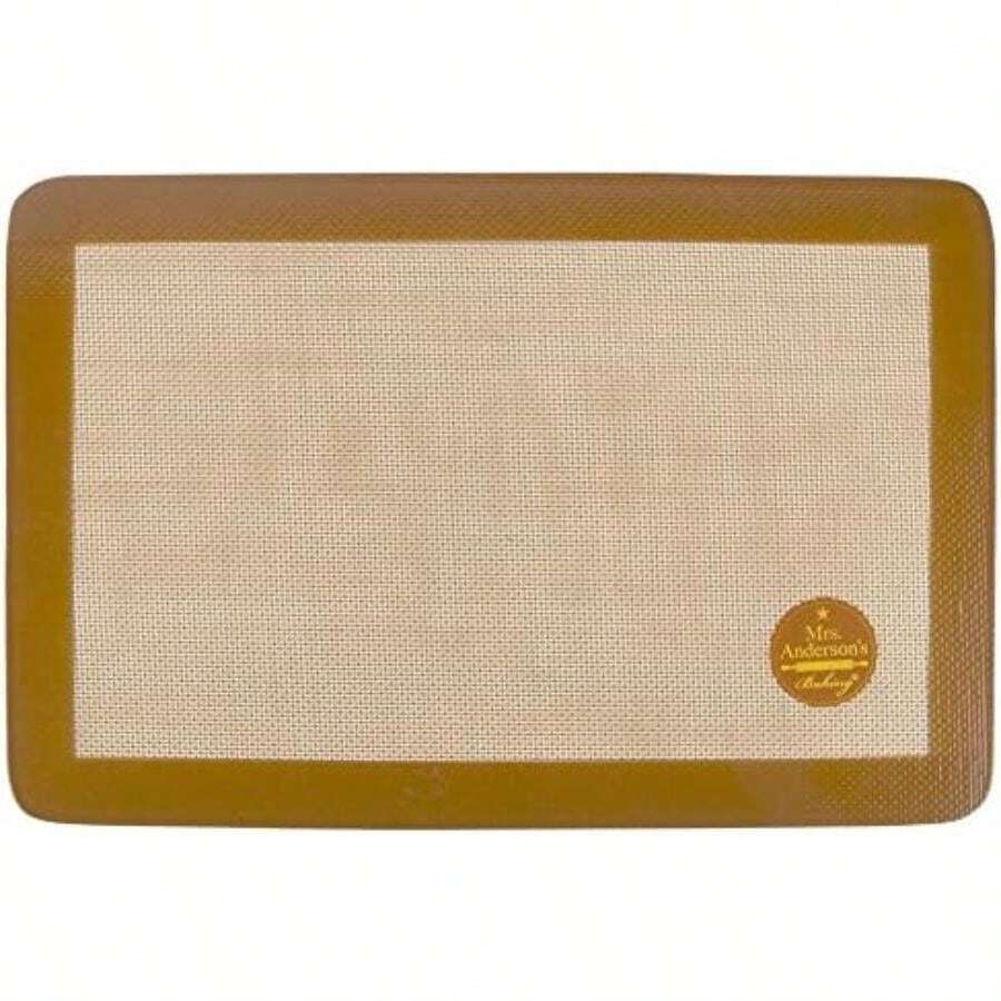 Mrs. Anderson's Baking - Tapete de silicona antiadherente para hornear, forro de horno reutilizable y tapete de pastelería, para panes, galletas, asar y más, productos esenciales de panadería,(Jelly Roll) - Multicolor - Ver 1