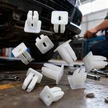 10 个通用汽车 U 型紧固件卡扣，重型自攻螺丝底座，适用于保险杠、车门饰板，兼容、克莱斯勒、通用汽车。 - 白色 - 查看 8