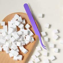 50 Mini Sponge Cubes With 1 Tweezer Gripper, Nail Coloring Sponge Gradient Blending Nail DIY With Claw Picking Tool