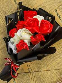 20张花卉包装纸，花束包装纸，金边，韩式风格，适用于DIY手工、礼品包装装饰、花艺用品，23 x 23英寸，薄纸，花束用品（粉色） - 彩色 - 查看 3