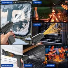 便携式电动空气除尘器 | 130000 转/分钟涡轮风扇，配备 5 个喷嘴 | USB-C 充电 | 键盘和电子产品清洁 | 家用除尘/吹雪机 - 黑色 - 查看 8