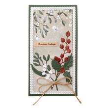 Christmas-Themed Metal Cutting Dies - 1pc Winter Pine Branches & Berries Design For DIY Scrapbooking, Card Making & Paper Crafts, Silvery - Silver - View 5