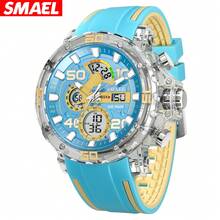 SMAEL Men's Stylish Wrist Watch, Dual Time Zone, Luminous Large Dial, Countdown Alarm Calendar Quartz Watch - one-size - View 12