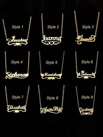 1件套项链礼盒 - 女士不锈钢复古项链，独特设计的英文字母毛衣链，欧美简约风格首饰 | 复古个性项链，适合日常佩戴、办公室穿搭、秋冬叠戴，是时尚爱好者的完美礼物