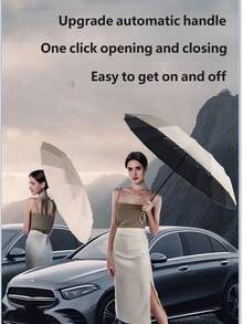 12-Rippen Sturmfester Regenschirm, 60-Regengeschützt Automatikschirm, Dual-Nutzung für sonnige und regnerische Tage, UV-Schutz, robuster Faltregenschirm für Männer und Frauen für Outdoor-Aktivitäten.