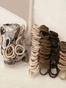 50 piezas Elásticos para el cabello invisibles de color beige y caqui, anillos de toalla de estilo diario, accesorios de viaje, regalos de apertura escolar, caja de regalo roja, nuevos regalos, accesorios para el cabello para mujeres, herramientas para el cabello, accesorios de belleza, accesorios para cabello rizado, para mujeres, otoño, viaje, herramientas para el cabello, accesorios para mujeres, cosas para el cabello, otoño, accesorios para el cabello, accesorios para el cabello para mujeres, viaje, accesorios para el cabello, accesorios para mujeres, accesorio para el cabello, accesorios para el cabello de mujeres, herramientas para el cabello, cosas para el cabello, cosas, accesorios de belleza, regalos, viaje, regalos para mujeres, cosas para el cabello, rellenos de calcetines - Camel - Ver 3