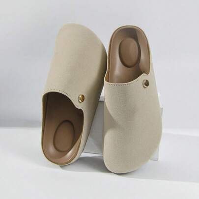 1 par de zapatos casuales de suela gruesa y unicolor, para otoño