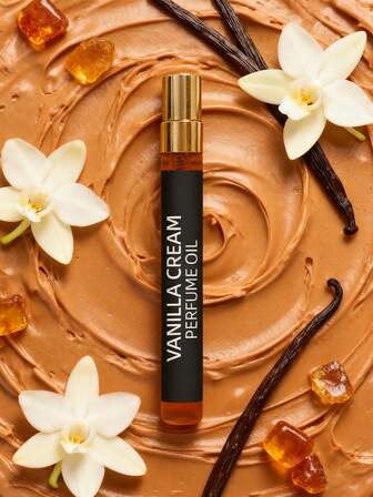 10ml/0.34fl.Oz Vanilla Cream Sandalwood Fragrance Spray, Slim & Portable For Home/Daily/Travel Use, Long-Lasting Scent With Multiple Charming Fresh Notes (Lychee Vanilla, Amber, Caramel, Sandalwood, Cream), Relaxing Effect, Ideal Christmas & Valentine's Day Gift