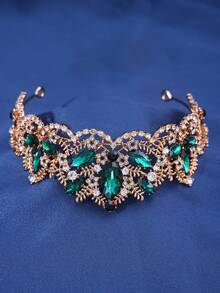 1pc Women's Elegant Crystal Crown, Bridal Wedding Headpiece, Rhinestone Embellished - Fashionable Zinc Alloy Headband, Suitable For Wedding, Prom And Birthday, Stocking Stuffers For Women, Stocking Fillers Women, Christmas Gifts, Christmas Stocking Fillers, Gifts For Women, Gift, Christmas Gift, Stocking Stuffers For Adults, Stocking Fillers For Adult, Hair Stuff, Stocking Stuffer, Coming-Of-Age Christmas Hair Accessories, Gift Ideas For Women, Beauty Stocking Fillers, Christmas Gifts For Women