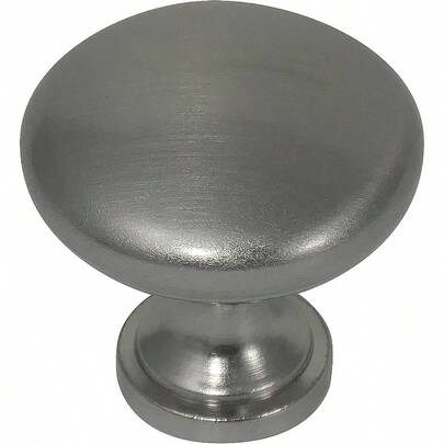 54628 Danica Steel Round Mushroom Shaped Cabinet Hardware Knob - 1.38 Inch - 35mm - Brushed Satin Nickel