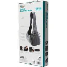 PZW Outward Hound PupPak - Transportador Para Perros Color Gris Para Mascotas Pequeñas De Hasta 15 Libras Correa Ajustable Ventilación De Malla Bolsillo Con Cremallera Ajuste Con Cordón Ideal Para7402 - 灰色吊帶 - 查看 4