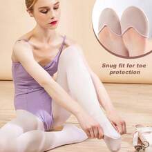 Ballet Dance Pointe Shoe Socks Pad, Toe Pads Pointe Shoes, Anti - Slip Toe Half Socks, Forefoot Point Shoes Ballet SlipperColor: Pink - Light Pink - View 6