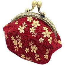 SHERCHPRY 1 Monedero De Flor De Cerezo Cartera Japonesa Monederos Vintage Para Mujer Carteras De Mujer Monedero Vintage De Monedero Cartera Pequeña Bolsa De Teléfono Cartera(12X9X7CM rojo) - Multicolor - Ver 2