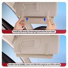 1 pieza Extensión de visera de sol para coche, anti-deslumbramiento, protección UV, ajustable con clip, se adapta a la mayoría de vehículos, accesorio interior de coche - Multicolor - Ver 5
