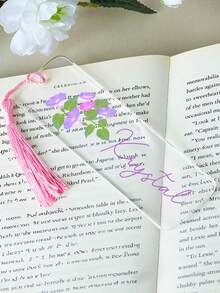 Personalized Name Acrylic Bookmark With 25 Styles Custom Handmade Floral Bookmarks For Book Lovers Unique Reading Accessories Teacher Student Gifts Back To School Stationery - Multicolor - View 36