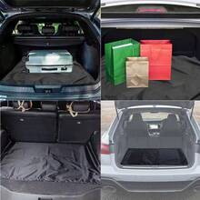1pc Single Layer Thin Car Trunk Mat, Polyester Fiber Cargo Liner, Car Accessories Car Floor Mat Car Seat Cover, Lightweight And Easy To Carry