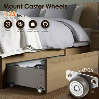 12pcs 1.25 Inch Aluminum Alloy Non-Rotating Hinges - Silent Ball Bearing, For Rigid Installation On Furniture And Equipment, Quiet Operation, Smooth Motion, Silent Hinges | Smooth Rolling Wheels | Metal Surface