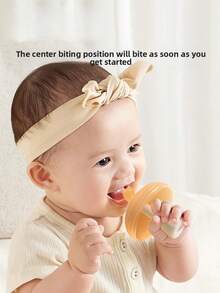 硅胶牙胶 - 蘑菇形状，易于婴儿抓握 - 彩色 - 查看 3