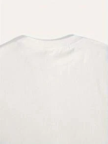 [Sporty T-Shirt]1pc Women's Cute Dinosaur Graphic Tee- Casual Round Neck Short Sleeve-Shirt, White With Colorful Dinosaur Pattern, Casual Attire And Giving, Dinosaur Party DecorationsRelaxed Plus Size T-Shirt - 白色 - 查看 4