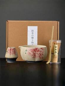 1件/4件/7件套日式抹茶茶具，包含抹茶碗、抹茶筅、抹茶杯、搅拌棒、茶匙、茶碗套装、抹茶冲泡工具、甜点及饮品制作工具、日式礼盒、松川抹茶搅拌套装、抹茶爱好者礼物 - 彩色 - 查看 16