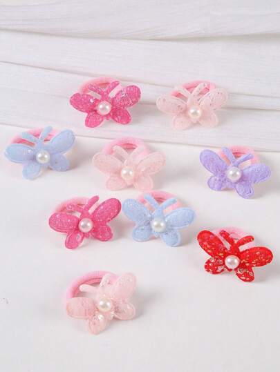 924pcs Girls Colorful Fabric Bow Hair Clips, Elastic Hair Ties, Rabbit Ear Hair Bands, Versatile Hair Accessories, Suitable For Daily Use