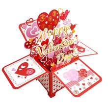 1pc, Sweet Valentines Day Card, Love Wedding Pop Up Card, Valentine's Day Pop Up Card For Women, Anniversary Card For Wife, Wedding Card, Pop Up Love Card, Handmade Paper Carved Card, Handmade Cartoon Card, Party Favors, Party Gift Decor, Gift Decor - Multicolor - View 6