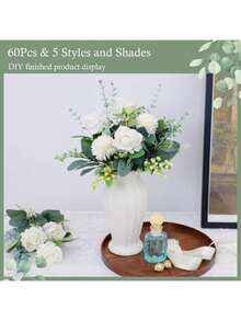 10PCS Artificial Flowers-Chrysanthemum, Rose, Eucalyptus Leaf, Apple Leaf,, Silk Babysbreath, Fake Plants, Home, Dining Room, Living Room, Outdoor Garden Decoration,The Art Of Inserting Flowers, Photography Props, Autumn, Spring, Vase, Flower Wall, Flower Wreath, Bridal Bouquet, Wedding Decoration, DIY Flower Wreath Materials, Birthday Party Decoration Materials, Home Decoration Accessories, Valentine's Day, New Year Gifts - Color Mixing - View 3