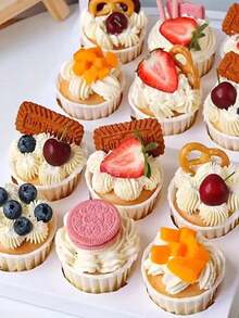 100 قالب كب كيك ، أكواب ورقية صغيرة للخبز ، أكواب كيك ورقية قابلة للتخلص منها ، حاملات كيك ورقية ، خبز حلوى DIY ، حفلات الزفاف وأعياد الميلاد وأعياد الأطفال (بني) ، أكواب كب كيك ورقية ملونة بلون واحد 50 قطعة - متعدد الألوان - مشاهدة 5