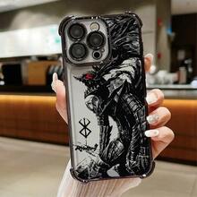 Funda compatible con Apple  XR 16e XS Max 15 16 13 14 12 11 Pro Max 14 15 16 Plus, funda suave de anime  Guts compatible con funda  17 pro max, funda  17 pro, funda  17, funda  16 pro max, funda  17 pro max - Mix02 - Ver 8