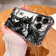 Funda compatible con Apple  XR 16e XS Max 15 16 13 14 12 11 Pro Max 14 15 16 Plus, funda suave de anime  Guts compatible con funda  17 pro max, funda  17 pro, funda  17, funda  16 pro max, funda  17 pro max - Mix02 - Ver 3